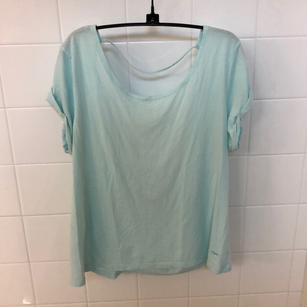 Aqua Victoria Secret Pink Scoop Back Tee